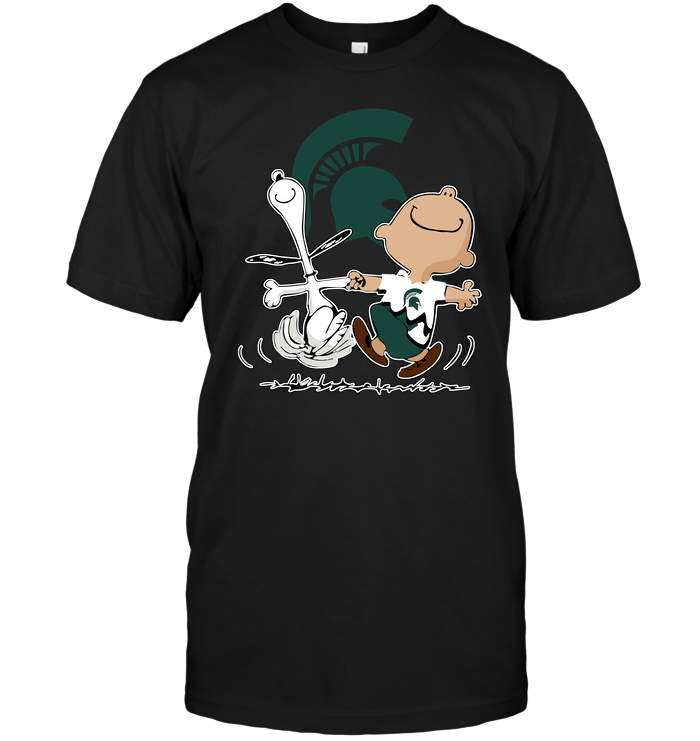 Charlie Brown And Snoopy Michigan State Spartans T-Shirt